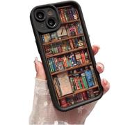 MYDZSWZX Étui de téléphone Alyova Bookshelf, Coque de Protection en TPU antidérapante et Antichoc, Design créatif personnalisé, for iPhone 16/15/14/13/12/11 Pro Max Plus.(Black,for iPhone13ProMax)
