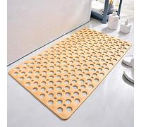 MYDZSWZX Tapis de Douche CASA and Beyond, Tapis de Bain antidérapant for Salle de Bain, avec ventouses et Trous de Drainage, Facile à Nettoyer, Doux au Toucher sur Les Pieds.(Yellow,120 * 80cm)