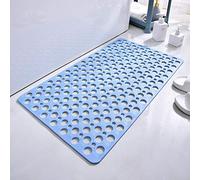 MYDZSWZX Tapis de Douche CASA and Beyond, Tapis de Bain antidérapant for Salle de Bain, avec ventouses et Trous de Drainage, Facile à Nettoyer, Doux au Toucher sur Les Pieds.(Blue,120 * 80cm)