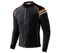 MYENA Hommes Surf Combinaisons De Plongée, Plus La Taille 4xl-5xl Surf Veste Pantalon, UV Maillot De Bain À Manches Longues Maillot De Bain Natation Voile Plongée Collants,Jacket,L