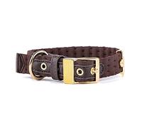 MyFamily Collier Réglable pour Chien en Nylon de Haute Qualité Made in Italy, Finitions Métalliques Plaquées Or 24 Carats, Confortable et Résistant, Fait Main, Collection Milano