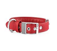 MyFamily Collier Réglable pour Chien en Similicuir Italien Made in Italy, Finition Métallisée Blanc Bronze, Confortable et Résistant, Fait Main, Collection Bilbao