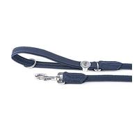 MyFamily Laisse pour Chien en Cuir Italien et Corde Made in Italy, Finition Métallique Argentée Antique, Pratique et Confortable, Faite à la Main, Collection Bilbao