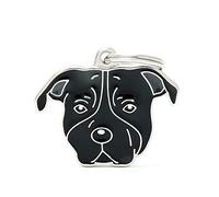 MYFAMILY Médaille American Staffordshire Terrier Plaque Chien Gravure Gratuite