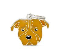 MYFAMILY Médaille American Staffordshire Terrier Plaque Chien Gravure Gratuite