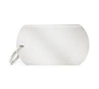 MYFAMILY-Médaille basic militaire de grande taille pour chien en chrome argenté