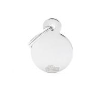MYFAMILY-Médaille basic petit cercle pour chien en laiton argenté