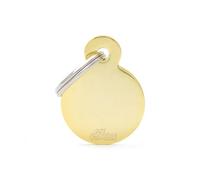 MYFAMILY-Médaille basic petit cercle pour chien en laiton doré
