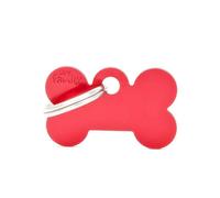 MYFAMILY-Médaille basic petit os en alu rouge