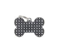 MYFAMILY-Médaille bronx grand os pour chien décoration pyramides en métal