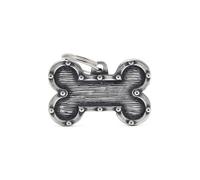 MYFAMILY-Médaille bronx grand os pour chien décoration rivets en métal
