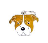 MYFAMILY-Médaille colors pour amstaff en métal