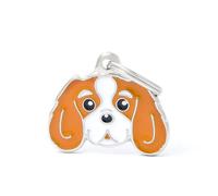 MYFAMILY-Médaille colors pour cavalier king charles marron