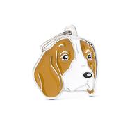 MyFamily Mèdaille de chien Made in Italy, Beagle, Collection Friends, 27x30 mm