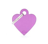 MYFAMILY-Médaille en aluminium violet MyFamily Basic petit cœur