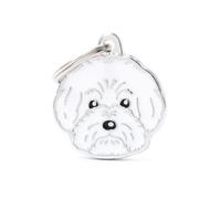 MYFAMILY-Médaille friends pour bichon bolonais en métal