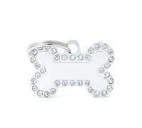 MYFAMILY-Médaille glam petit os blanc