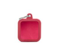 MYFAMILY-Médaille hushtag carré rouge en aluminium