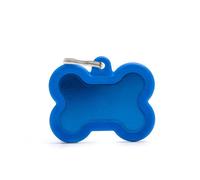 MYFAMILY-Médaille hushtag os bleu en aluminium