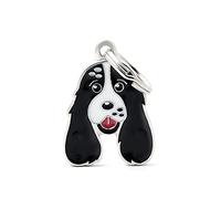 MyFamily Médaille pour chien, fabriquée en Italie, Cocker Fulvo, plaque signalétique pour chien, émaillée à la main en métal, collection Friends, Métal