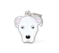 MyFamily Médaille pour chien personnalisée, en forme de dogue argentine, plaque signalétique pour chien avec gravure gratuite, émaillée à la main en métal, collection Friends