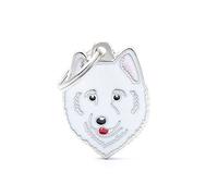 MYFAMILY Médaille Samoyède Plaque Chien Gravure Gratuite Coutume Chat