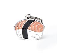 MyFamily Médaillon pour chien fabriqué en Italie, plaque en métal émaillé à la main, collection alimentaire, 31 x 26 mm