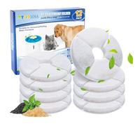 MyfatBoss 8 Filtre Fontaine Eau Chat pour 3L Fontaine Chat, Filtres de Rechange pour Fontaine à Eau Chat, Filtre à Eau Chat Accessoire