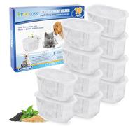 MyfatBOSS Lot de 10 filtres pour fontaine à eau pour chat, compatibles avec Wopet 2L, filtre de fontaine à eau de qualité supérieure pour W300 & W500, pour chats et chiens, hygiénique