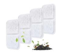 MyfatBOSS Lot de 4 filtres de Rechange pour bac à litière Catit Jumbo à Capuche, Compatible avec Les filtres à litière Airsift, Filtre à air Absorbant Les odeurs, Blanc