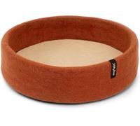 myfelt Lora Panier en Laine Vierge pour Chien Rouge Rouille avec Incrustation Beige 40 x 13 cm