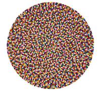 myfelt Lotte Tapis Rond en Feutre et Laine Vierge Multicolore Ø 140 cm