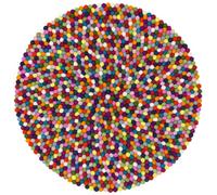 myfelt Tapis Boule en Feutre Lotte - Diamètre 70 cm - Idéal pour Chambre à Coucher, Salon, Chambre d'enfant, Couloir et Salle de Bain