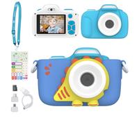 myFirst Camera 3 - Appareil photo numérique pour enfants, caméra vidéo pour tout-petits, 16 MP, vidéo 1080HD, carte microSD, avec objectif selfie et macro, flash LED, cordon tour de cou, pour enfants