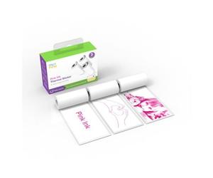 myFirst Thermal Sticker blanc, encre rose - autocollants thermiques pour caméra instantanée Insta 2 et Insta Wi