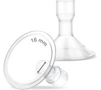 Myfit Lot De 2 Petits Boucliers De 16 Mm Compatibles Avec Tire-Lait Medela Personalfit,Freestyle,Harmony,Maxi,Flex,Connecteur,Connexion Au Connecteur Large Ou Étroit