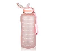 MYFOREST Bouteille d'eau 2200ml Grand Gourde Sport 2,2 Litre, Marqueur de Temps pour Hydratation Motivationnelle, sans BPA, anti-Chute, Buse Rabattable: Froid/Chaud/Boissons Gazeuses/Cidre