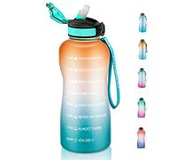 MYFOREST Bouteille d'eau 2200ml Grand Gourde Sport 2,2 Litre, Marqueur de Temps pour Hydratation Motivationnelle, sans BPA, anti-Chute, Buse Rabattable: Froid/Chaud/Boissons Gazeuses/Cidre