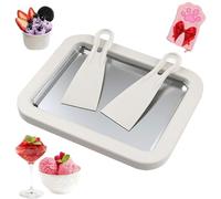 Myfro Roll Ice Cream, Mini Sorbetière, Plateau De Rouleaux De Yaourt Glacé Freezy Bake For La Maison, For Yaourt Glacé Maison DIY, Sans Électricité(White,7 * 5in)