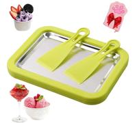 Myfro Roll Ice Cream, Mini Sorbetière, Plateau De Rouleaux De Yaourt Glacé Freezy Bake For La Maison, For Yaourt Glacé Maison DIY, Sans Électricité(Green,10.3 * 8.3in)
