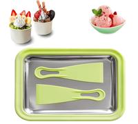 Myfroroll Ice Cream, Rolled Ice Cream Maker for Home, Instant Rolled Ice Creams Machine with Cold Plate Pan, Diy Smoothies for Home Fun Activities(green)