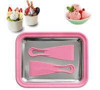 Myfroroll Ice Cream, Rolled Ice Cream Maker for Home, Instant Rolled Ice Creams Machine with Cold Plate Pan, Diy Smoothies for Home Fun Activities(red)