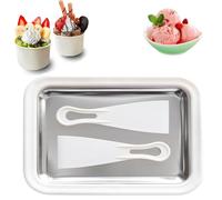 Myfroroll Ice Cream, Rolled Ice Cream Maker for Home, Instant Rolled Ice Creams Machine with Cold Plate Pan, Diy Smoothies for Home Fun Activities(white)