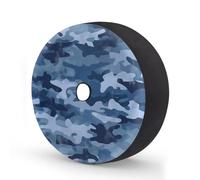Myfsucce Blue Shades Housse de roue de secours camouflage avec trou de caméra de recul, housses de pneu anti-poussière en polyester pour voiture, camion, remorque, VUS, camping-car, 40,6 cm