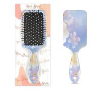 Myfsucce Brosse à cheveux pour femme - Brosse démêlante de massage avec motif étoilé bleu Sakura - Brosse à cheveux lissante antistatique pour cheveux mouillés/secs