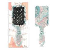 Myfsucce Brosse à cheveux pour femme - Brosse démêlante de massage avec motif marbre rose sarcelle, brosse à cheveux lissante antistatique pour cheveux mouillés/secs