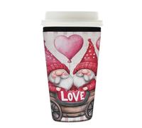 Myfsucce Manchon réutilisable en néoprène pour tasse à café glacé avec joli imprimé nain à carreaux, épaisseur de 2 mm, 650 à 680 ml