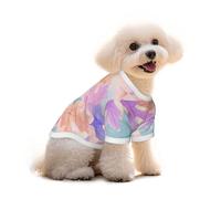 Myfsucce Vêtements d'été pour petits chiens - Motif feuilles de chêne pastel - Pour garçon, fille, chiot et chat - 5 à 7,3 kg