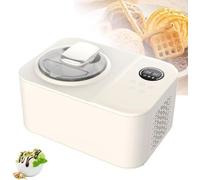 MYFTNP Sorbetière, Machine À Glace Molle 1,2 L, Écran LCD, 4 Modes, Acier Inoxydable, Facile À Utiliser, pour Yaourt Glacé, Gelato
