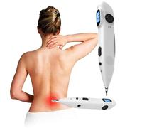 MYFTNP Stylo D'acupuncture Électronique, Stylo De Massage par Impulsions, 3 Modes D'impulsion, 9 Niveaux D'intensité Et Sensibilité Réglables, pour Un Massage Et Une Relaxation Musculaires